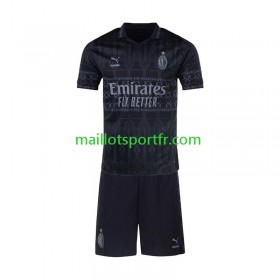 Maillot de Foot AC Milan Enfant Quatrième Noir 2023/24